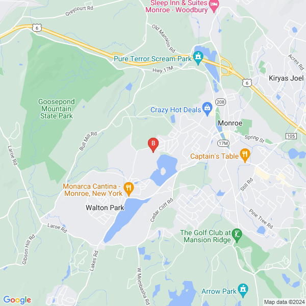 Marks Asphalt location map: 223 Maple Avenue, Monroe, New York